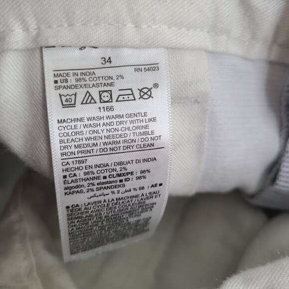 Old Navy Men's Ultimate Slim Micro-Stripe Chino Shorts Mini Blue Size 34 - Picture 7 of 8